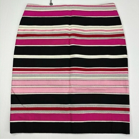 Talbots Women's NWT Pink Black Striped Ribbon Career Pencil Skirt Size 4P/W30 - Picture 8 of 15